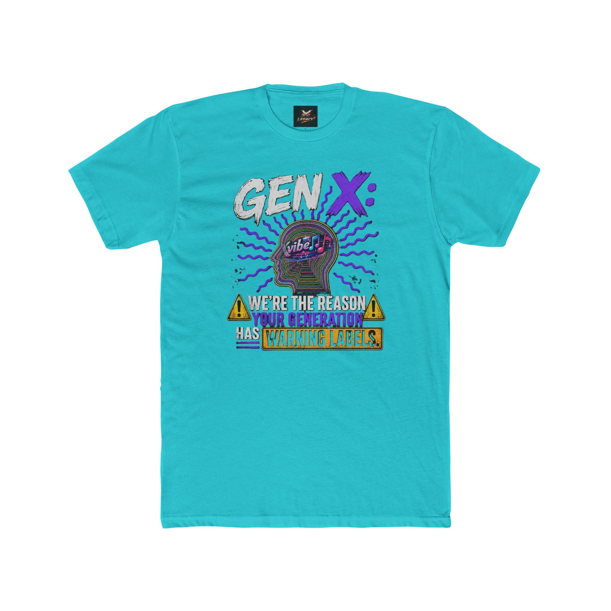 Gen X Warning Label Tee — Retro Nostalgia Crewneck