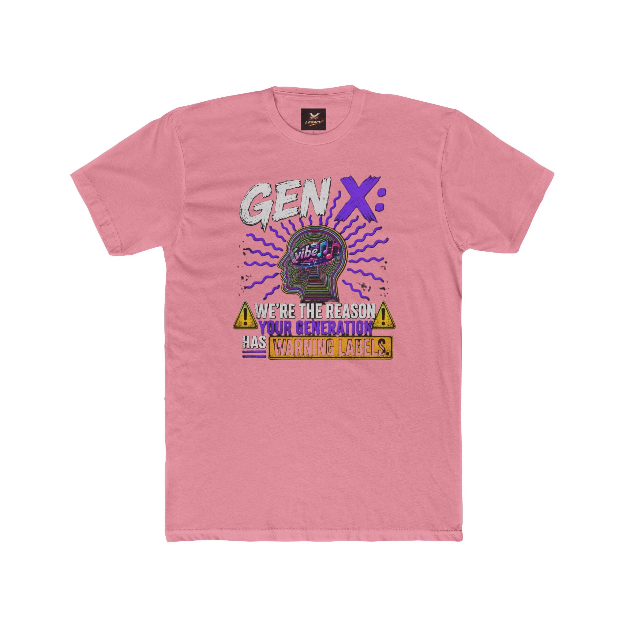 Gen X Warning Label Tee — Retro Nostalgia Crewneck